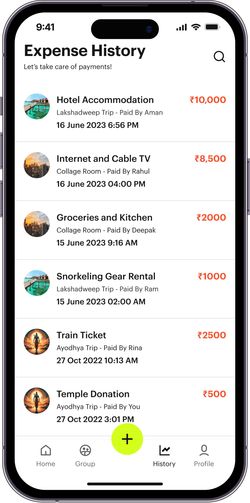 SplitX Roommate Expense Tracker